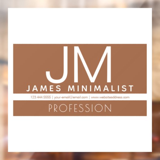 Moderne professionele minimalistische vormgeving | raamsticker (Vel 2)