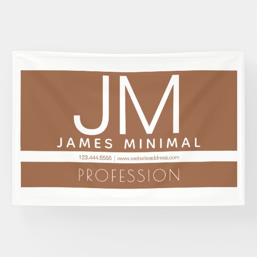 Moderne professionele minimalistische vormgeving | spandoek (Horizontaal)