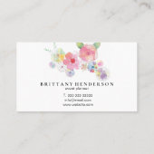 Moderne professionele minimalistische Waterverf Visitekaartje (Achterkant)