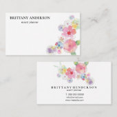 Moderne professionele minimalistische Waterverf Visitekaartje (Voorkant / Achterkant)