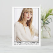 Moderne professionele model acteur fotokaart kaart (Staand voorkant)