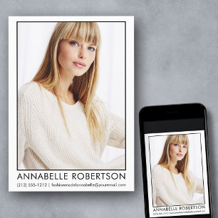 Moderne professionele model acteur fotokaart kaart