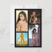 Moderne Professionele Model Actor Foto Comp Kaart (Achterkant)