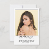 Moderne Professionele Model Actor Foto Comp Kaart (Voorkant)
