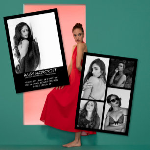 Moderne Professionele Model Actor Foto Comp Kaart