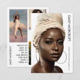 Moderne Professionele Model Actor Foto Comp Kaart