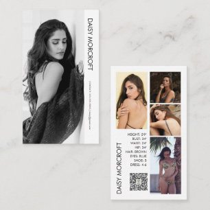 Moderne Professionele Model Actor Foto Comp Kaart Visitekaartje