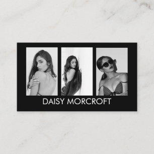 Moderne Professionele Model Actor Foto Comp Kaart Visitekaartje