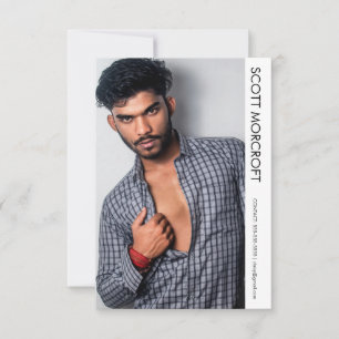 Moderne professionele modelacteur fotocompactkaart kaart
