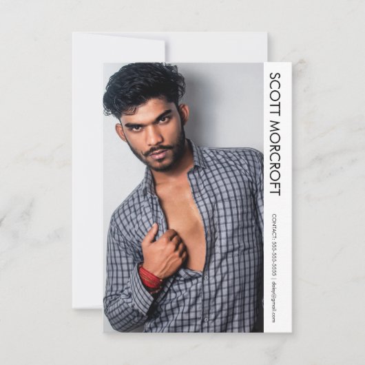 Moderne professionele modelacteur fotocompactkaart kaart (Voorkant)