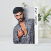 Moderne professionele modelacteur fotocompactkaart kaart (Staand voorkant)