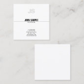 Moderne Professionele Monogram Chique Slanke Duide Vierkante Visitekaartje (Voorkant / Achterkant)