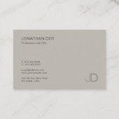 Moderne Professionele Monogram Duidelijke Elegante Visitekaartje (Achterkant)