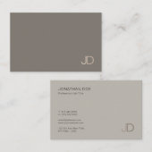 Moderne Professionele Monogram Duidelijke Elegante Visitekaartje (Voorkant / Achterkant)