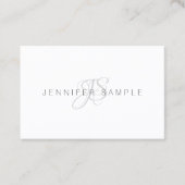 Moderne professionele monogram eenvoudige Sjabloon Visitekaartje (Voorkant)