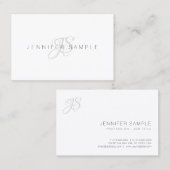 Moderne professionele monogram eenvoudige Sjabloon Visitekaartje (Voorkant / Achterkant)