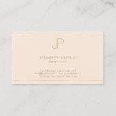 Moderne professionele monogram elegante Sjabloon Visitekaartje (Achterkant)
