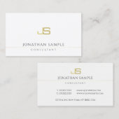 Moderne professionele Monogram Elegante Sjabloon Visitekaartje (Voorkant / Achterkant)