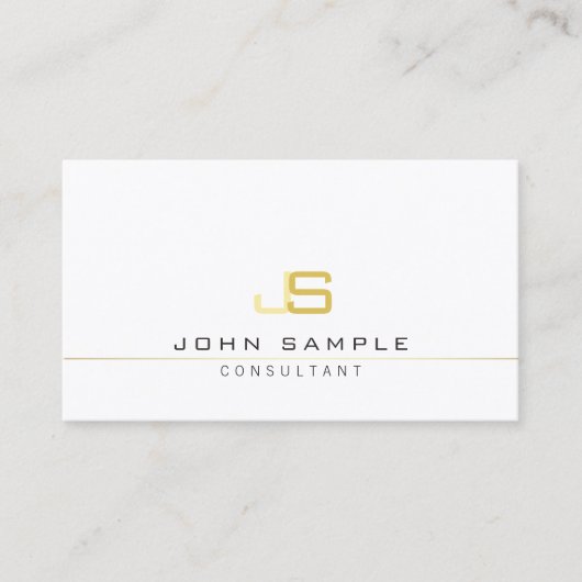 Moderne professionele monogram elegante Sjabloon Visitekaartje (Voorkant)