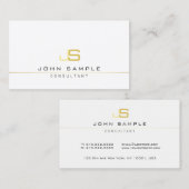 Moderne professionele monogram elegante Sjabloon Visitekaartje (Voorkant / Achterkant)