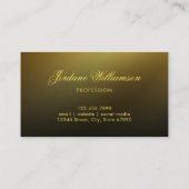 Moderne professionele monogram Gold gradiënt Visitekaartje (Achterkant)