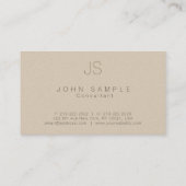 Moderne Professionele Monogram Parel Afwerking Lux Visitekaartje (Achterkant)