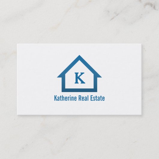 Moderne professionele monogram Real Estate Realtor Visitekaartje (Voorkant)