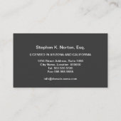 Moderne Professionele Monogram Visitekaartje (Achterkant)