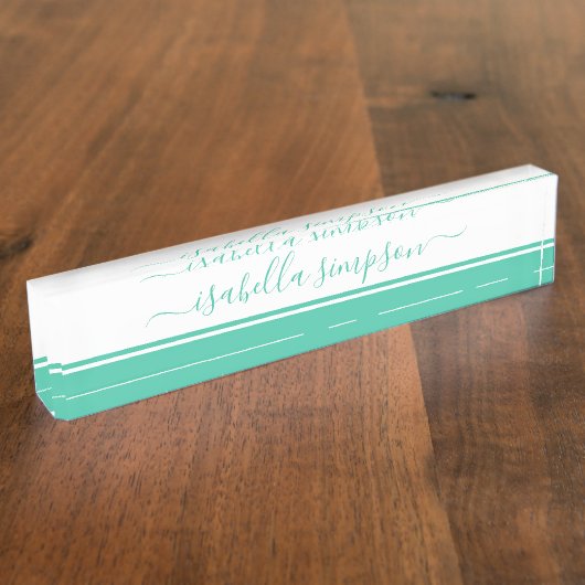 Moderne professionele munt naambordje (Zijkant)