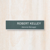 Moderne Professionele Naam & Logo Kantoor Deurteke Deurbordje (Voorkant)