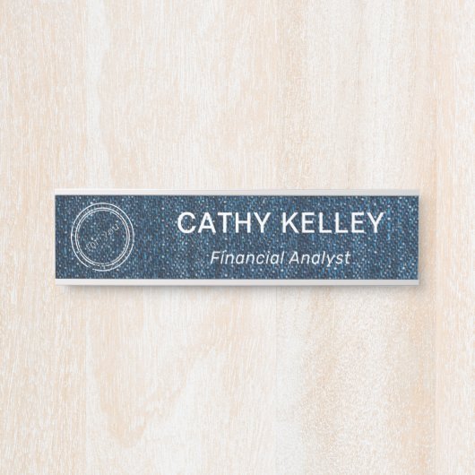 Moderne Professionele Naam & Logo Kantoor Deurteke Deurbordje (Voorkant)