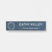 Moderne Professionele Naam & Logo Kantoor Deurteke Deurbordje (Voorkant)