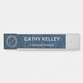 Moderne Professionele Naam & Logo Kantoor Deurteke Deurbordje (Voorkant)