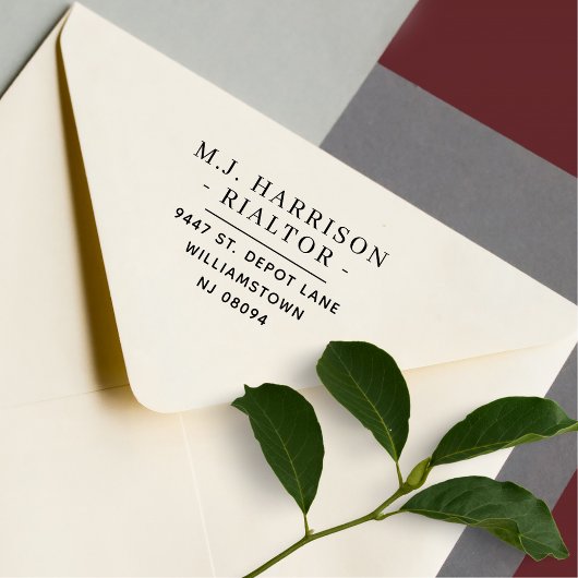 Moderne professionele naam retouradres zelfinktende stempel