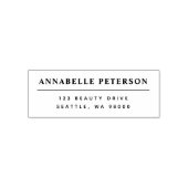 Moderne Professionele Naam & Teruggaveadres Eenvou Zelfinktende Stempel (Design)