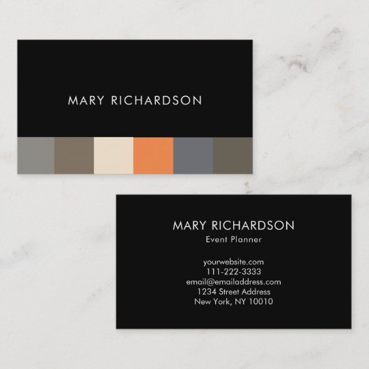 Moderne professionele natuur met elegant kleurensc visitekaartje (Voorkant / Achterkant)