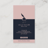 Moderne professionele notaris openbaar invoegen fo visitekaartje (Achterkant)