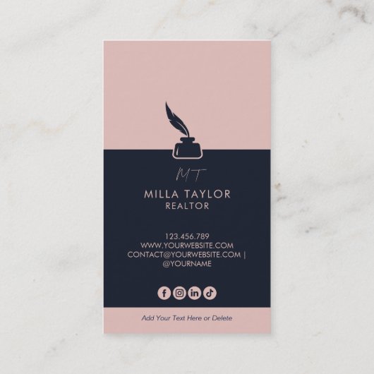 Moderne professionele notaris openbaar invoegen fo visitekaartje (Achterkant)