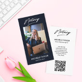 Moderne professionele notaris openbare foto QR cod Visitekaartje