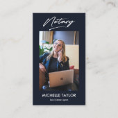 Moderne professionele notaris openbare foto QR cod Visitekaartje (Voorkant)