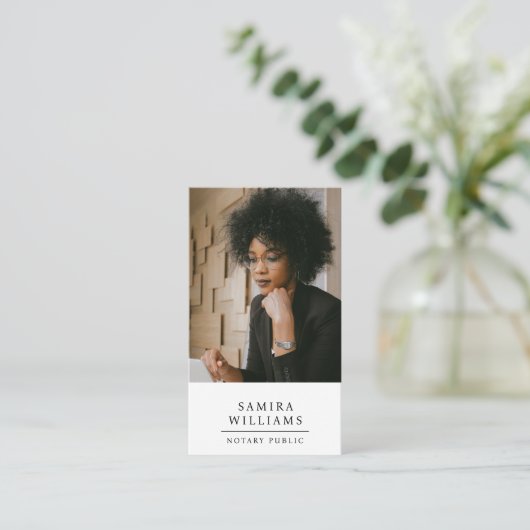 Moderne professionele notaris openbare foto visitekaartje (Staand voorkant)
