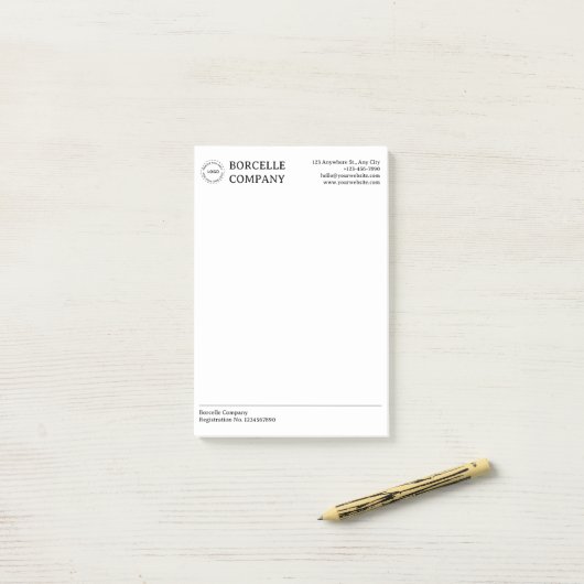 Moderne professionele onderneming post-it® notes (Op bureau)