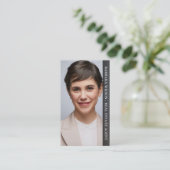 Moderne professionele onroerend goed foto QR code Visitekaartje (Staand voorkant)