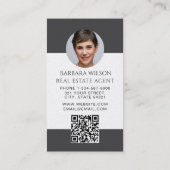 Moderne professionele onroerend goed foto QR code Visitekaartje (Achterkant)