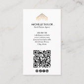 Moderne professionele onroerend goed foto QR code Visitekaartje (Achterkant)
