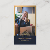 Moderne professionele onroerend goed foto QR code Visitekaartje (Voorkant)