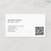 Moderne professionele onroerend goed foto QR code Visitekaartje (Achterkant)