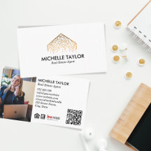 Moderne professionele onroerend goed foto QR code