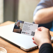 Moderne professionele onroerend goed foto QR code Visitekaartje