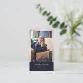 Moderne professionele onroerend goed foto QR code Visitekaartje (Staand voorkant)